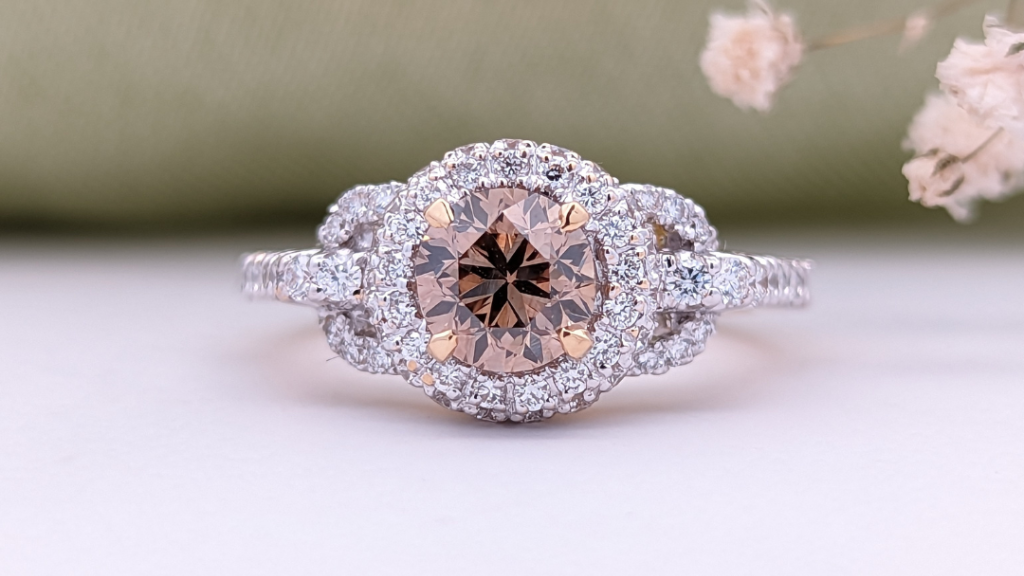 fancy color diamond solitaire ring