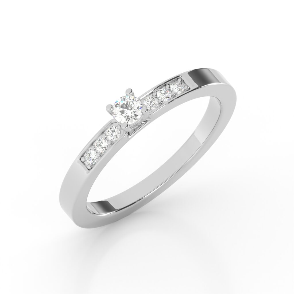 15. Minimalist Stone Engagement Ring