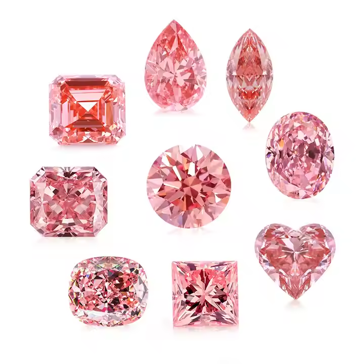 Diamond Shape | fancy pink color diamonds in different shapes 