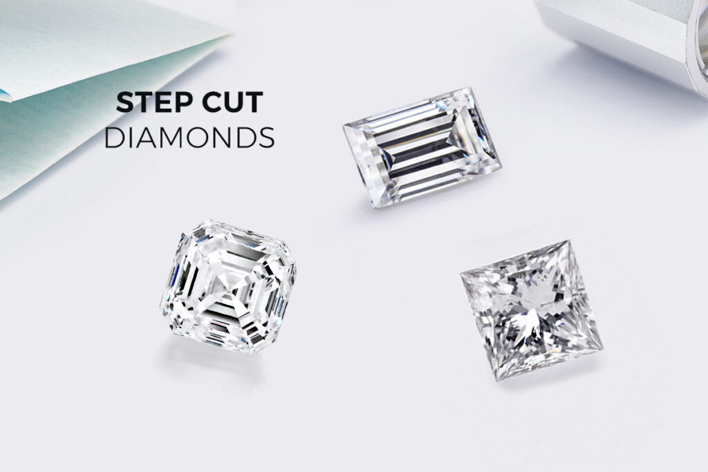 Step cut diamond