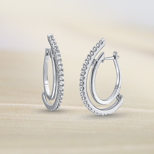 Stylish Lab Grown Diamond Earring Design 