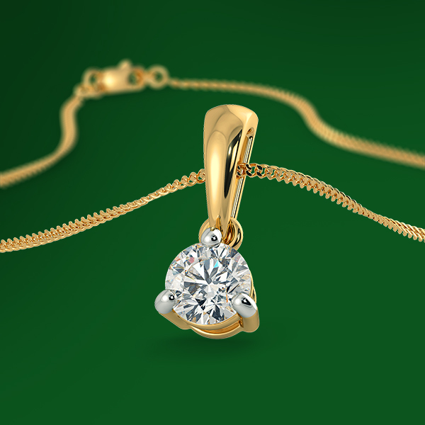Diamond Solitaire Necklace For Her