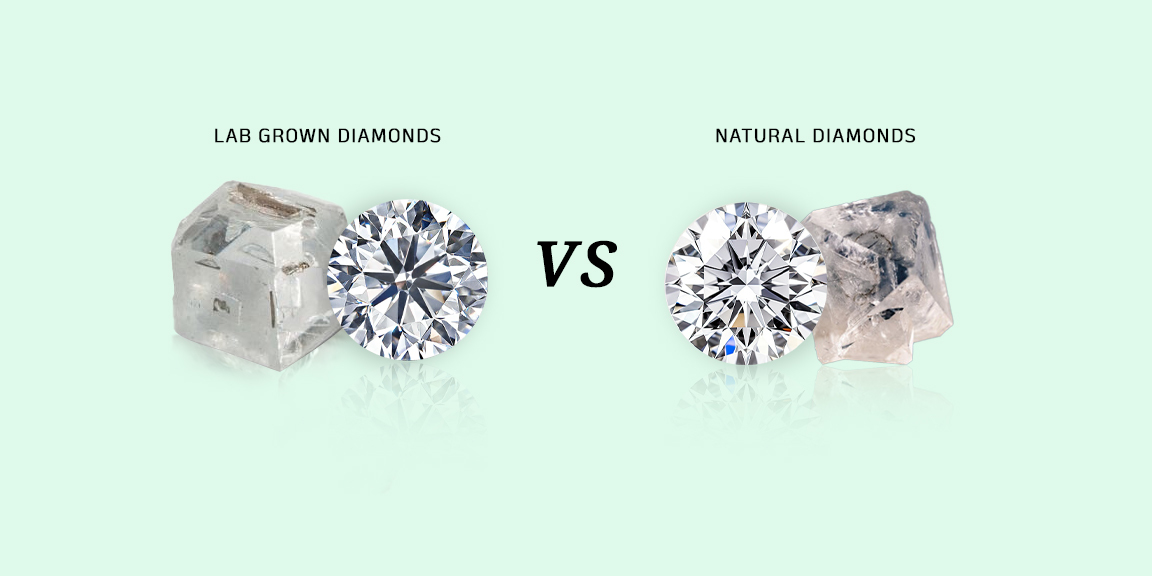 Difference shops between lab created diamonds and real diamonds