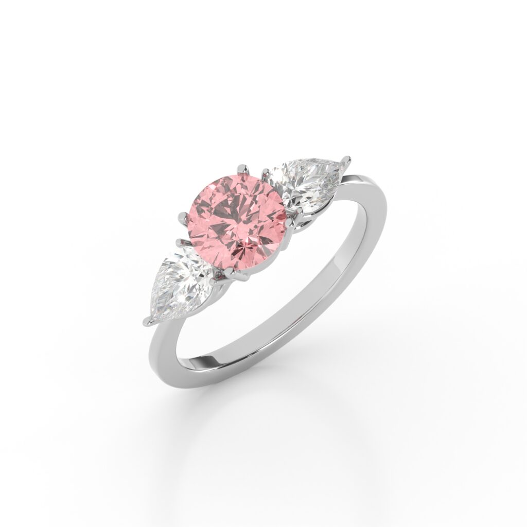 three stone ring rendering