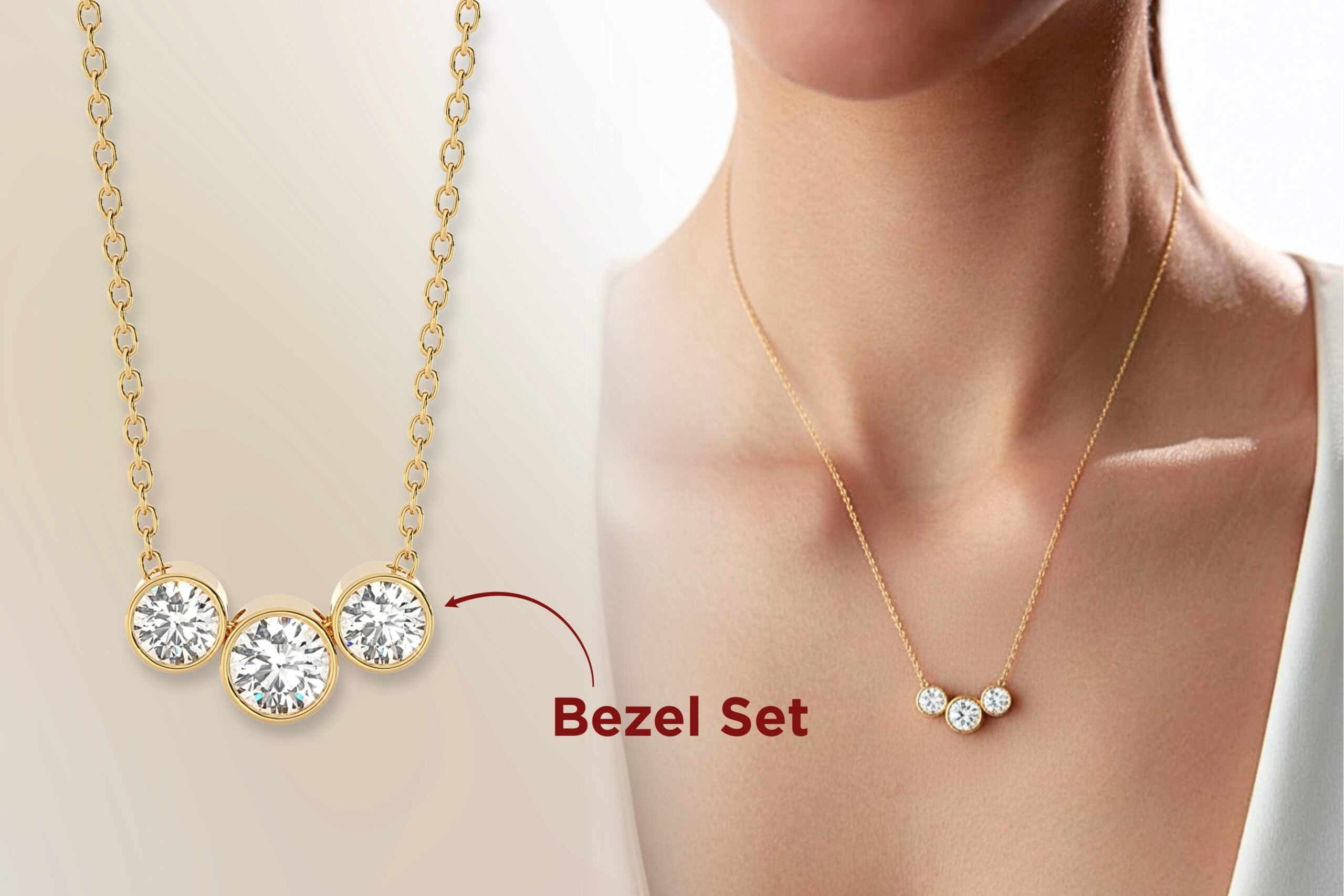 How to Choose and Style the Perfect Diamond Bezel Necklace