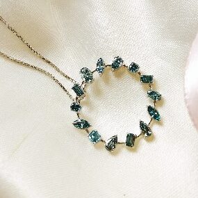 fancy color diamond necklace