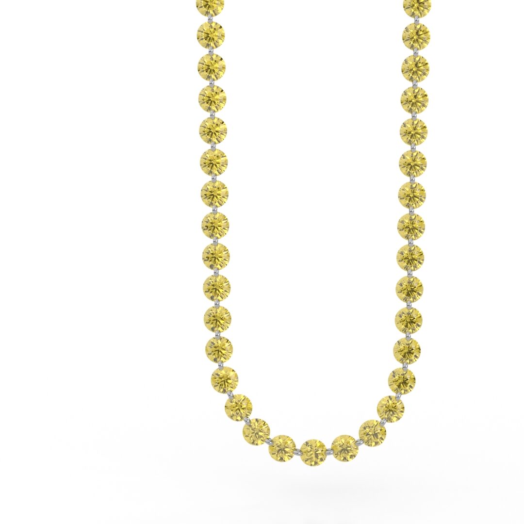 drilled diamond necklace