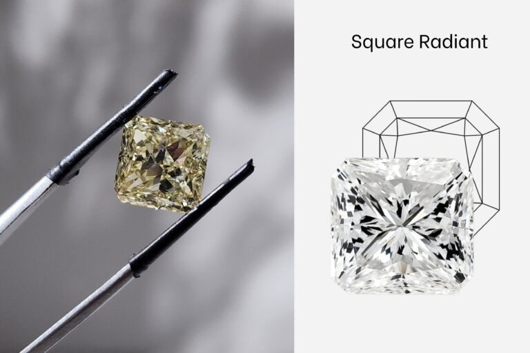 square radiant cut diamond
