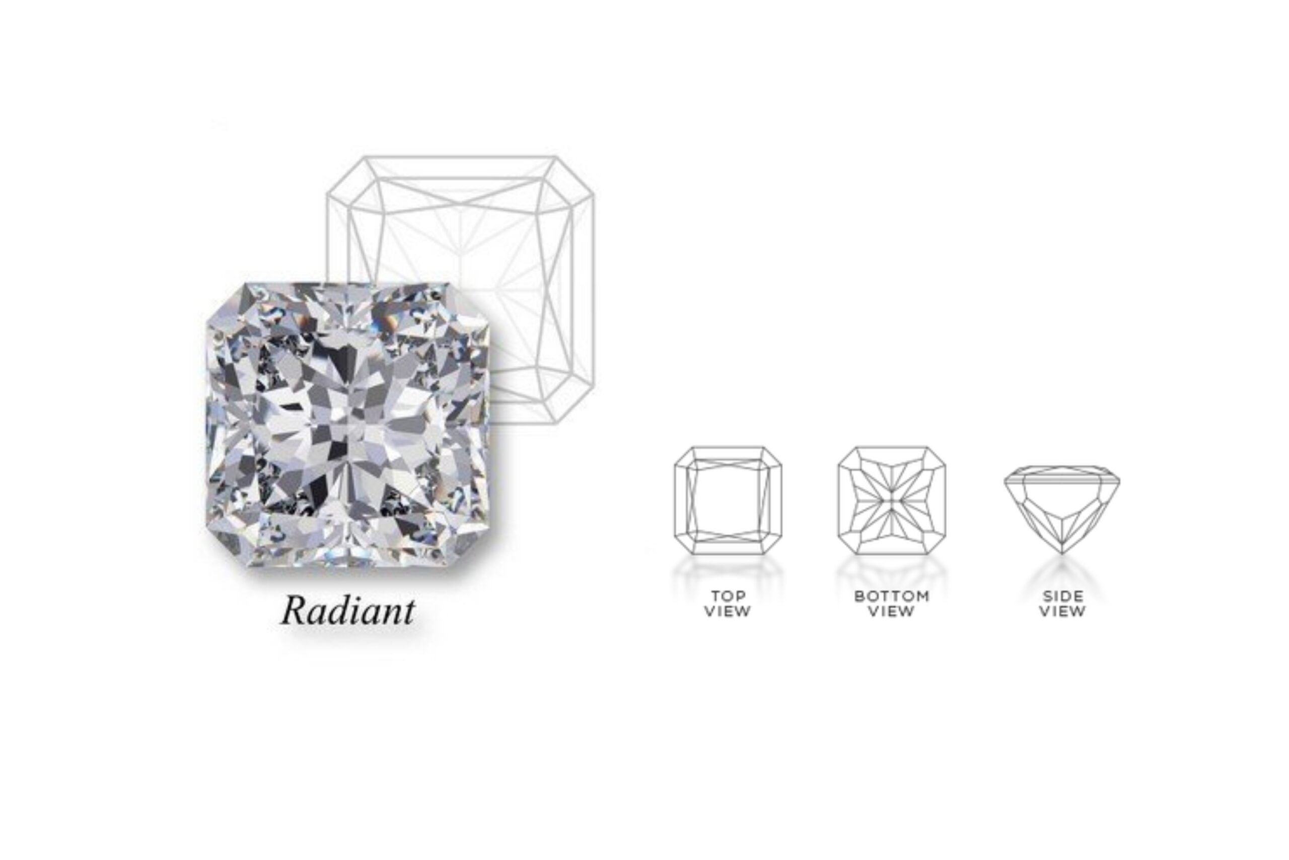 square radiant cut diamond