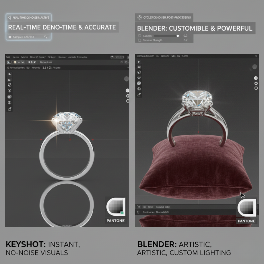 Image Noise, Color Accuracy & GI Performance | blender vs keyshot
