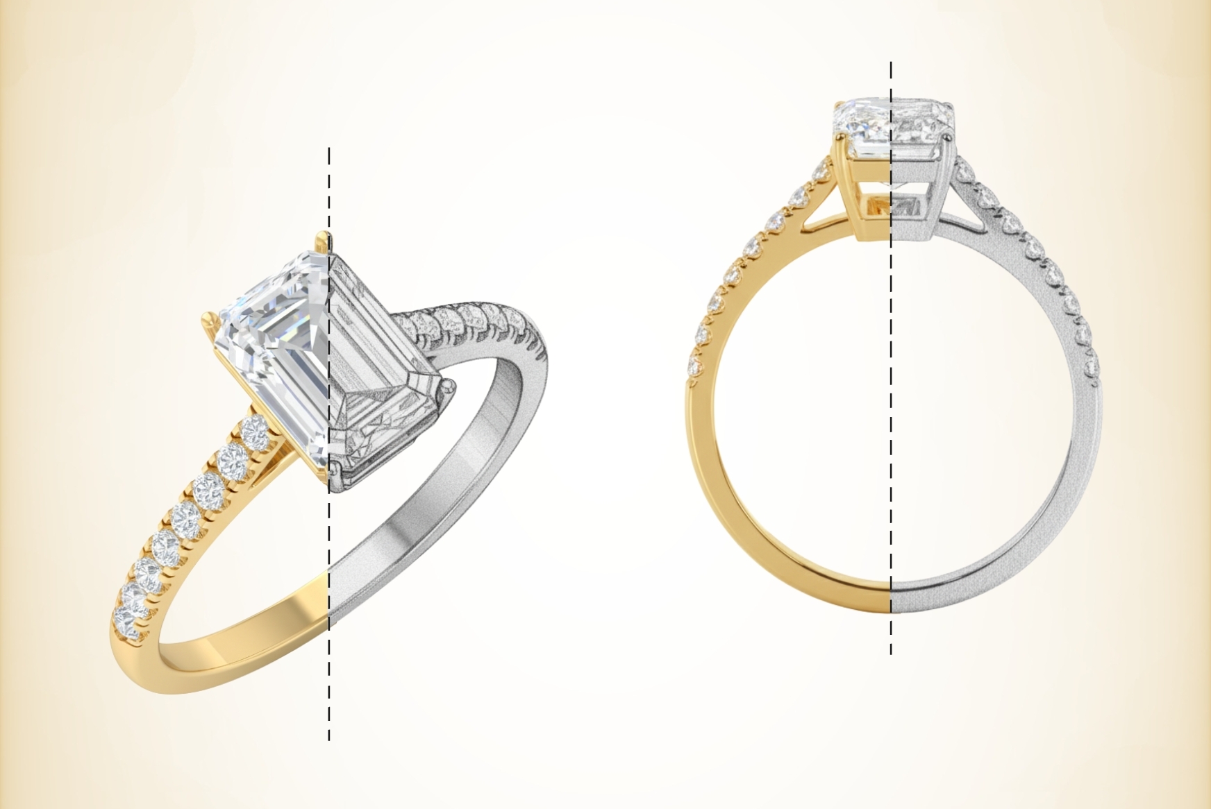 Diamond Ring Rendering Examples to Inspire Your Design